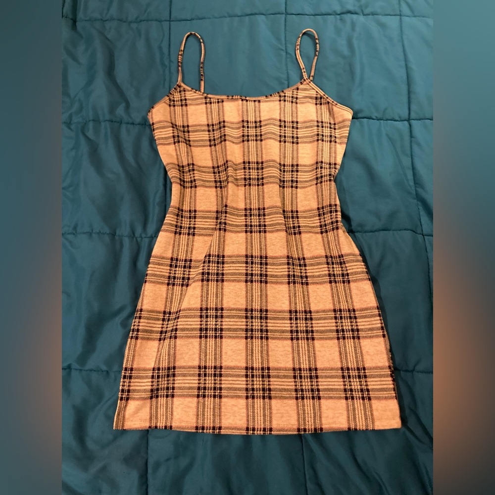 Plaid yellow dress